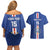 Custom Cape Verde Football Couples Matching Off Shoulder Short Dress and Hawaiian Shirt Go Champions Blue Sharks - Wonder Print Shop
