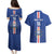 Custom Cape Verde Football Couples Matching Puletasi and Hawaiian Shirt Go Champions Blue Sharks - Wonder Print Shop