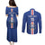 Custom Cape Verde Football Couples Matching Puletasi and Long Sleeve Button Shirt Go Champions Blue Sharks - Wonder Print Shop
