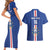 Custom Cape Verde Football Couples Matching Short Sleeve Bodycon Dress and Hawaiian Shirt Go Champions Blue Sharks - Wonder Print Shop