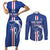 Custom Cape Verde Football Couples Matching Short Sleeve Bodycon Dress and Long Sleeve Button Shirt Go Champions Blue Sharks - Wonder Print Shop