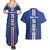 Custom Cape Verde Football Couples Matching Summer Maxi Dress and Hawaiian Shirt Go Champions Blue Sharks - Wonder Print Shop