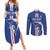 Custom Cape Verde Football Couples Matching Summer Maxi Dress and Long Sleeve Button Shirt Go Champions Blue Sharks - Wonder Print Shop