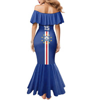 Custom Cape Verde Football Family Matching Mermaid Dress and Hawaiian Shirt Go Champions Blue Sharks - Wonder Print Shop