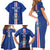 Custom Cape Verde Football Family Matching Short Sleeve Bodycon Dress and Hawaiian Shirt Go Champions Blue Sharks - Wonder Print Shop