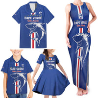 Custom Cape Verde Football Family Matching Tank Maxi Dress and Hawaiian Shirt Go Champions Blue Sharks - Wonder Print Shop