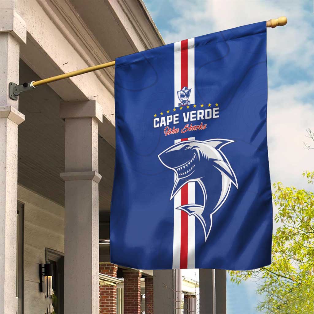 Cape Verde Football Garden Flag Go Champions Blue Sharks - Wonder Print Shop