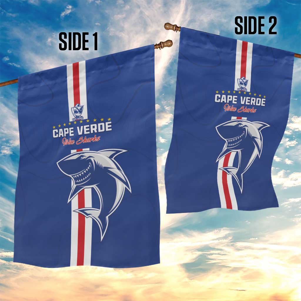 Cape Verde Football Garden Flag Go Champions Blue Sharks - Wonder Print Shop