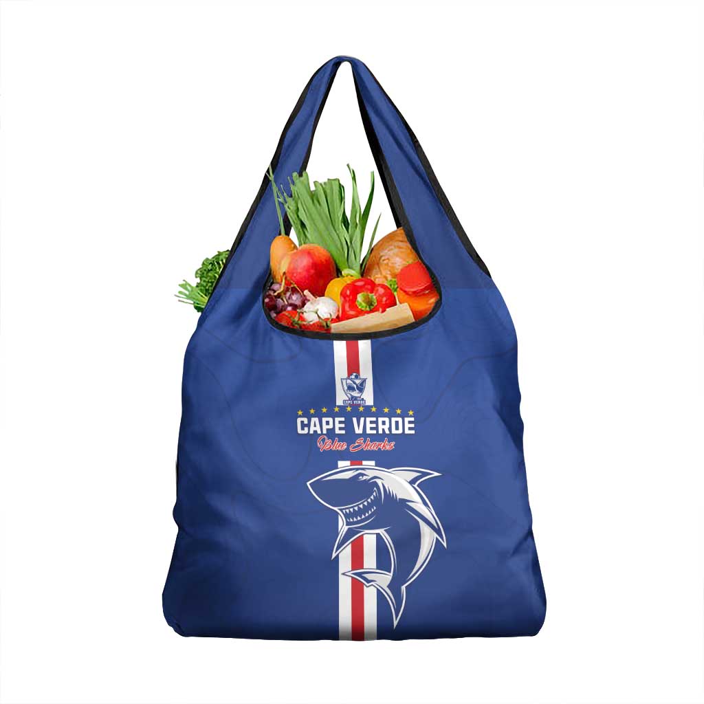Cape Verde Football Grocery Bag Go Champions Blue Sharks - Wonder Print Shop