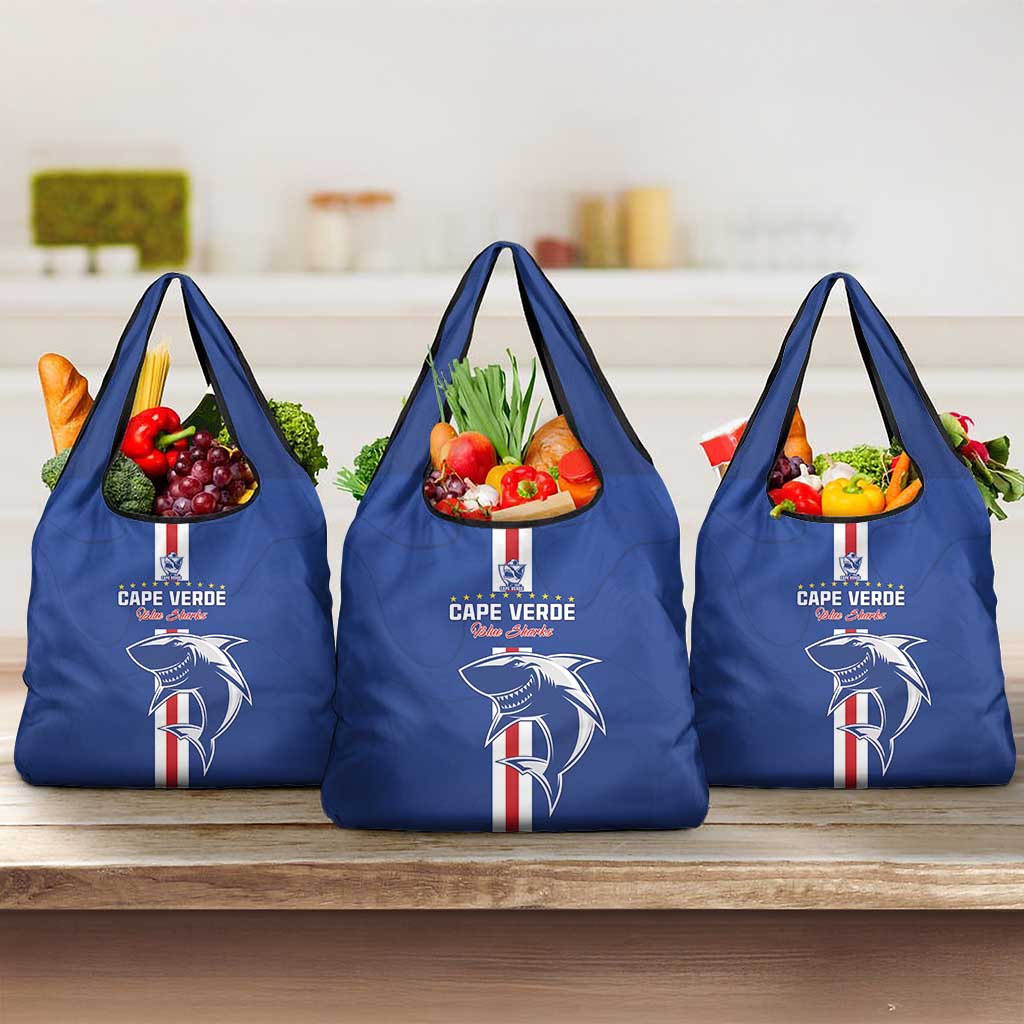 Cape Verde Football Grocery Bag Go Champions Blue Sharks - Wonder Print Shop