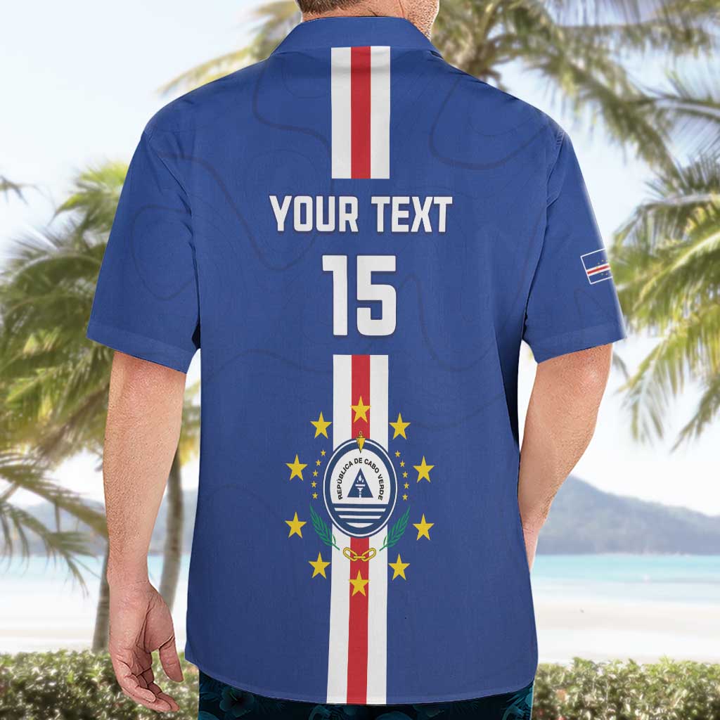 Custom Cape Verde Football Hawaiian Shirt Go Champions Blue Sharks - Wonder Print Shop