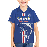 Custom Cape Verde Football Hawaiian Shirt Go Champions Blue Sharks - Wonder Print Shop