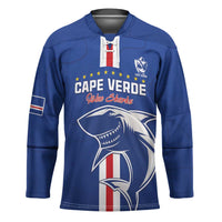 Custom Cape Verde Football Hockey Jersey Go Champions Blue Sharks - Wonder Print Shop