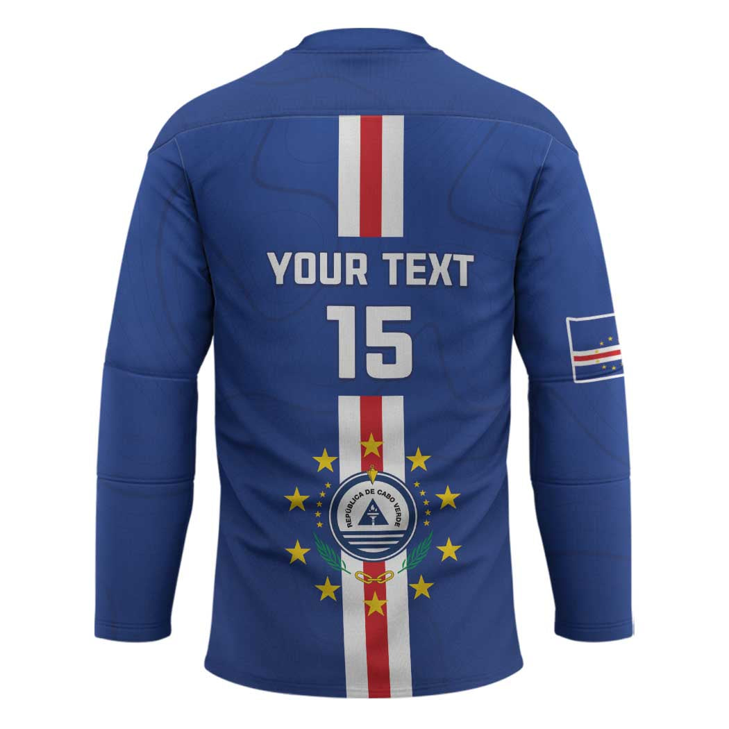 Custom Cape Verde Football Hockey Jersey Go Champions Blue Sharks - Wonder Print Shop