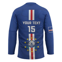 Custom Cape Verde Football Hockey Jersey Go Champions Blue Sharks - Wonder Print Shop