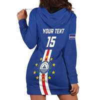 Custom Cape Verde Football Hoodie Dress Go Champions Blue Sharks - Wonder Print Shop