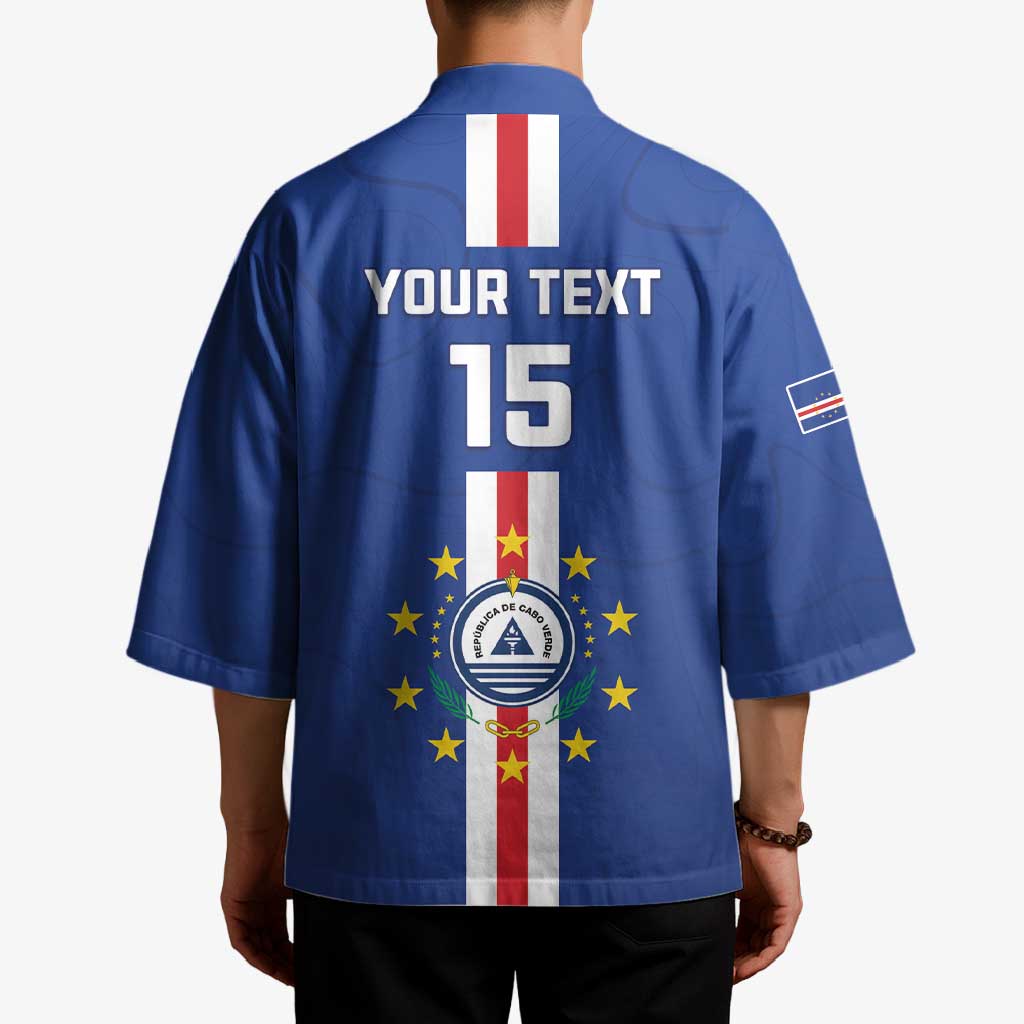 Custom Cape Verde Football Kimono Go Champions Blue Sharks - Wonder Print Shop