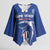Custom Cape Verde Football Kimono Sleeve Blouse Go Champions Blue Sharks - Wonder Print Shop