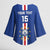 Custom Cape Verde Football Kimono Sleeve Blouse Go Champions Blue Sharks - Wonder Print Shop