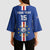 Custom Cape Verde Football Kimono Sleeve Blouse Go Champions Blue Sharks - Wonder Print Shop