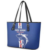 Cape Verde Football Leather Tote Bag Go Champions Blue Sharks - Wonder Print Shop