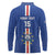 Custom Cape Verde Football Long Sleeve Polo Shirt Go Champions Blue Sharks - Wonder Print Shop