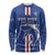 Custom Cape Verde Football Long Sleeve Shirt Go Champions Blue Sharks - Wonder Print Shop