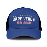Cape Verde Football Mesh Trucker Cap Go Champions Blue Sharks - Wonder Print Shop