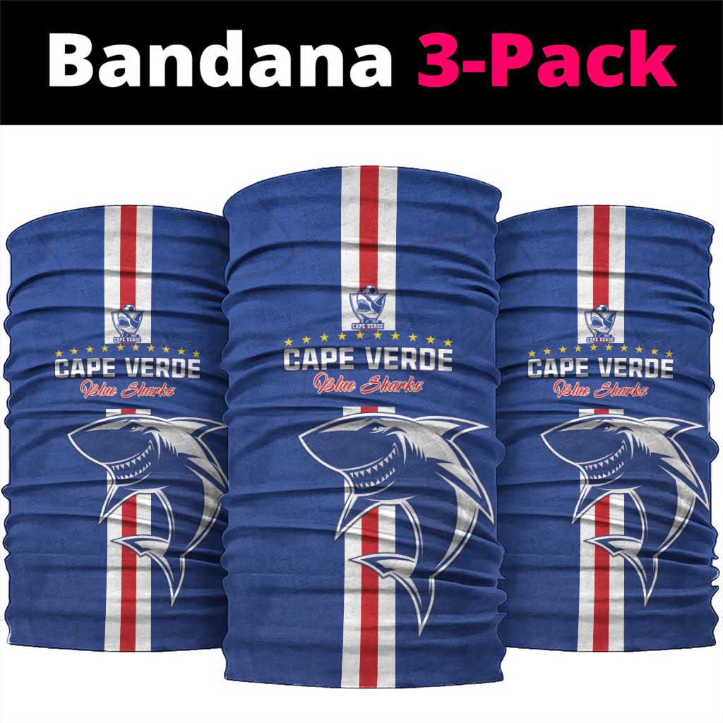 Cape Verde Football Neck Gaiter Go Champions Blue Sharks - Wonder Print Shop