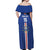 Custom Cape Verde Football Off Shoulder Maxi Dress Go Champions Blue Sharks - Wonder Print Shop