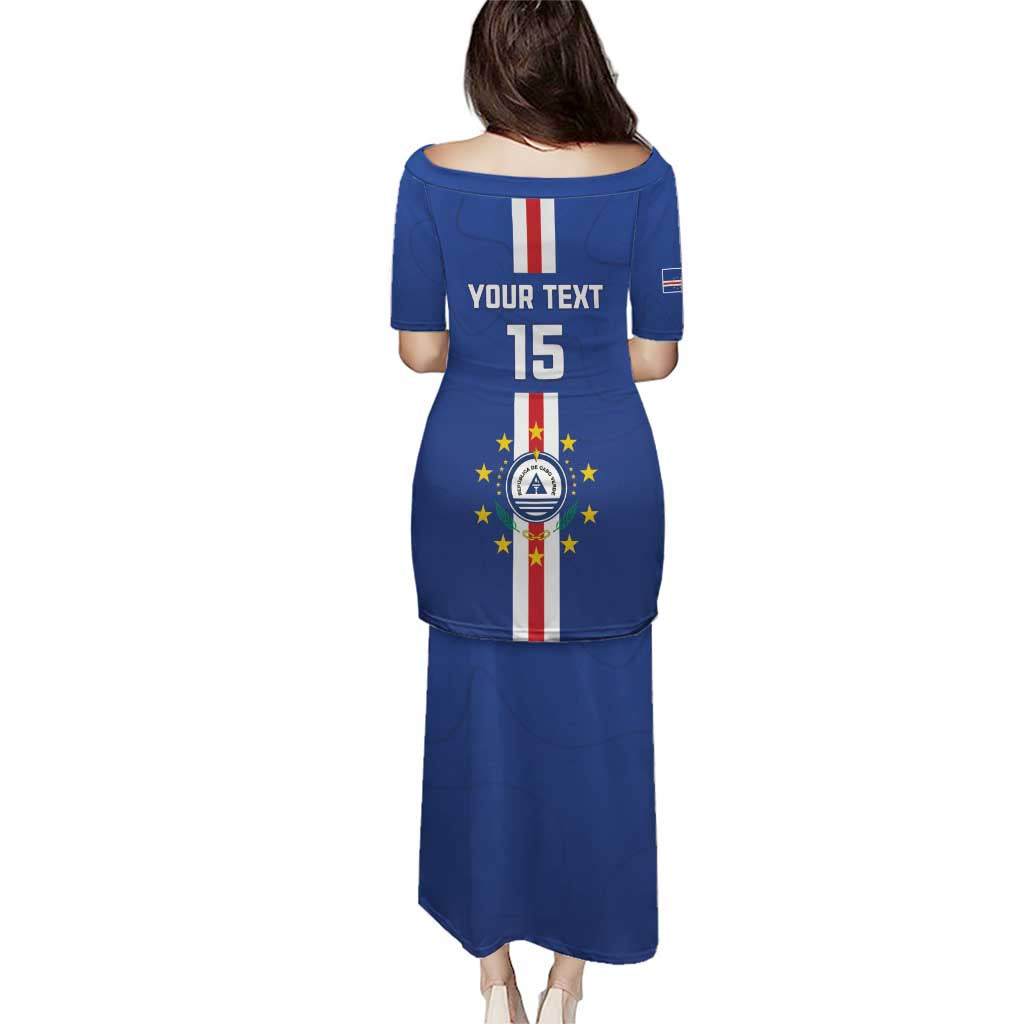 Custom Cape Verde Football Puletasi Go Champions Blue Sharks - Wonder Print Shop