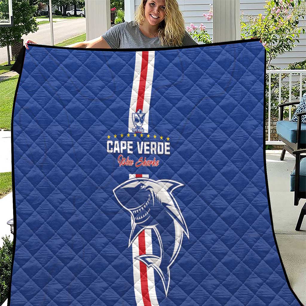 Cape Verde Football Quilt Go Champions Blue Sharks - Wonder Print Shop