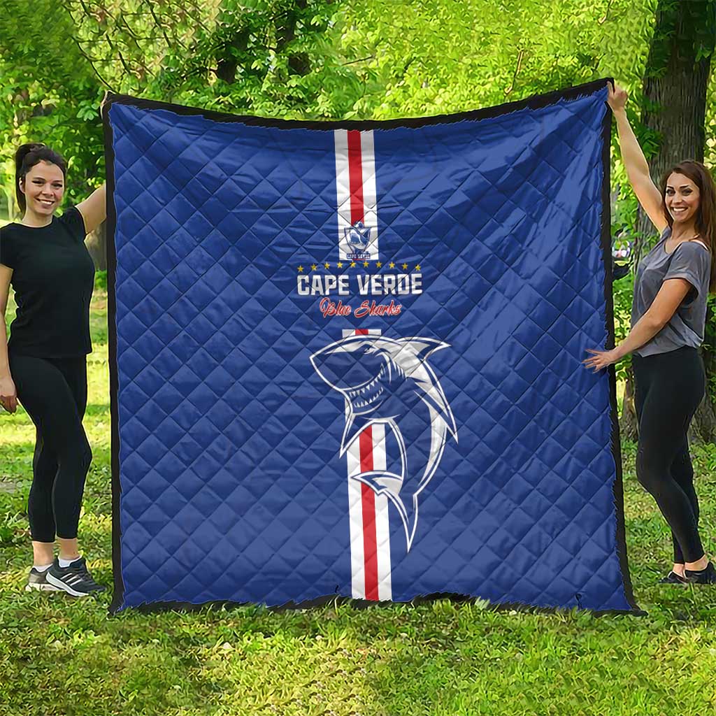 Cape Verde Football Quilt Go Champions Blue Sharks - Wonder Print Shop