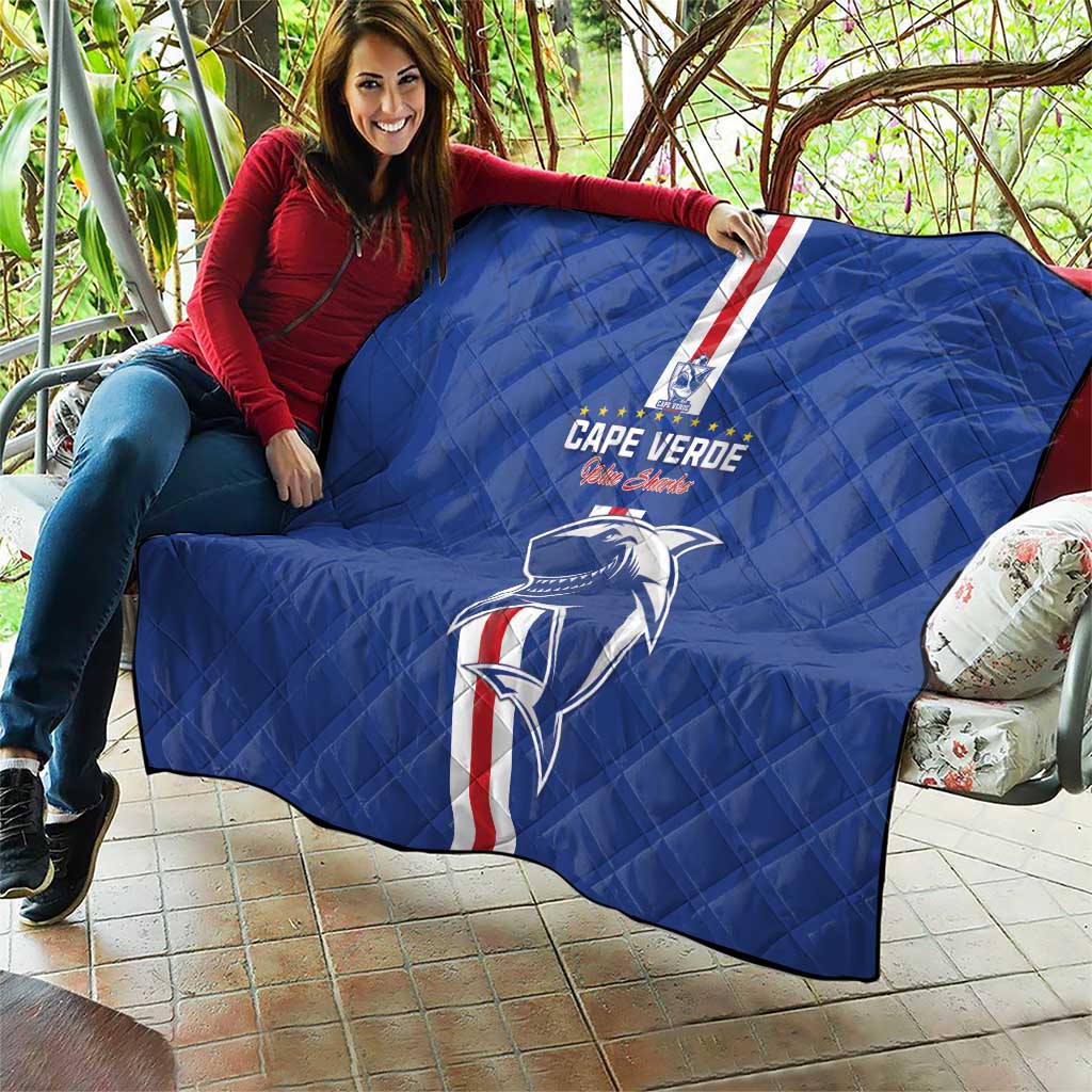 Cape Verde Football Quilt Go Champions Blue Sharks - Wonder Print Shop
