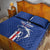 Cape Verde Football Quilt Bed Set Go Champions Blue Sharks - Wonder Print Shop