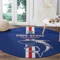 Cape Verde Football Round Carpet Go Champions Blue Sharks - Wonder Print Shop