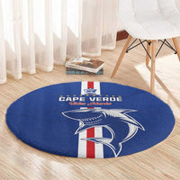 Cape Verde Football Round Carpet Go Champions Blue Sharks - Wonder Print Shop