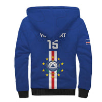 Custom Cape Verde Football Sherpa Hoodie Go Champions Blue Sharks - Wonder Print Shop