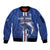 Custom Cape Verde Football Sleeve Zip Bomber Jacket Go Champions Blue Sharks - Wonder Print Shop