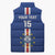 Custom Cape Verde Football Sleeveless Puffer Jacket Go Champions Blue Sharks - Wonder Print Shop
