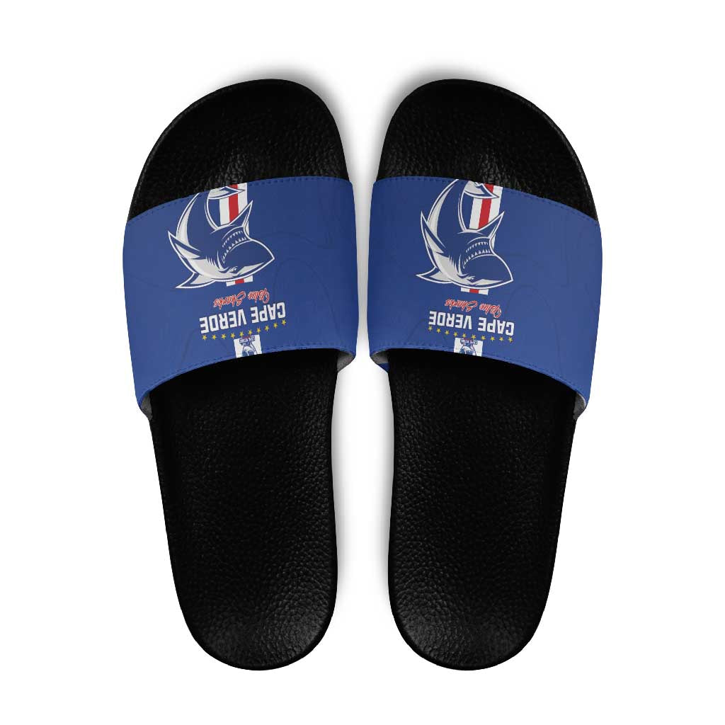 Cape Verde Football Slide Sandals Go Champions Blue Sharks - Wonder Print Shop