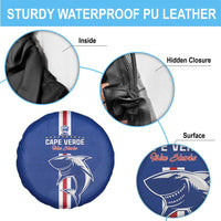 Cape Verde Football Spare Tire Cover Go Champions Blue Sharks - Wonder Print Shop
