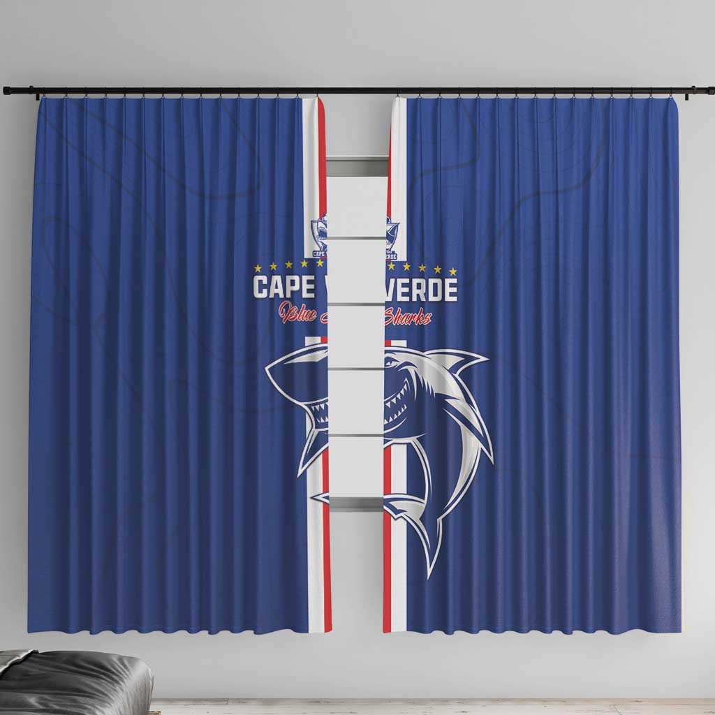 Cape Verde Football Window Curtain Go Champions Blue Sharks - Wonder Print Shop
