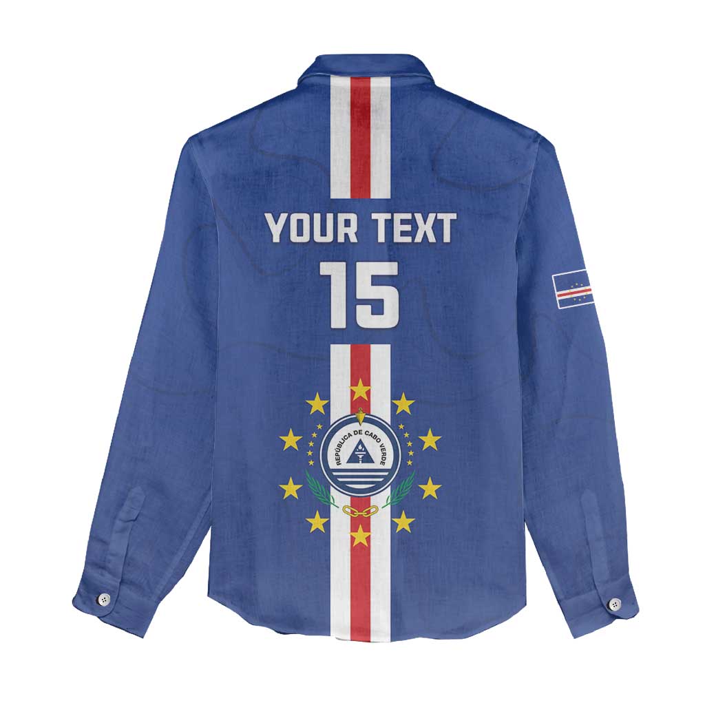 Custom Cape Verde Football Women Casual Shirt Go Champions Blue Sharks - Wonder Print Shop