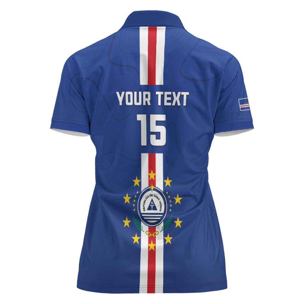 Custom Cape Verde Football Women Polo Shirt Go Champions Blue Sharks - Wonder Print Shop