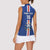 Custom Cape Verde Football Women Sleeveless Polo Shirt Go Champions Blue Sharks - Wonder Print Shop