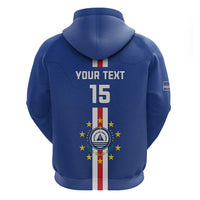 Custom Cape Verde Football Zip Hoodie Go Champions Blue Sharks - Wonder Print Shop