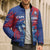 Custom Cape Verde Football Bomber Puffer Jacket One Team One Victory - Wonder Print Shop
