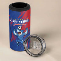 Custom Cape Verde Football 4 in 1 Can Cooler Tumbler One Team One Victory - Wonder Print Shop