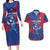 Custom Cape Verde Football Couples Matching Long Sleeve Bodycon Dress and Hawaiian Shirt One Team One Victory - Wonder Print Shop